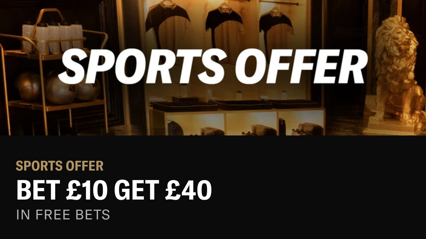 BetMGM's sports welcome offer - bet £10 to get £40 in free bets